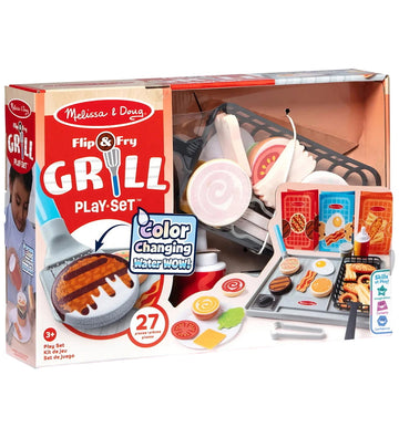 Melissa & Doug Speelgoedeten - 27 Onderdelen - Flip & Fry Grill - Melissa & Doug - OneSize - Speelgoedeten