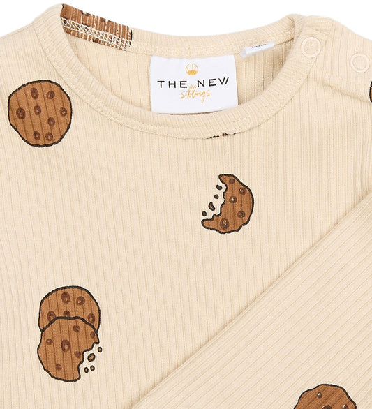 The New Siblings Romper l/s - Rib - TnsbRyan - Gardenia AOP - The New - 68 - Rompers Lange Mouw