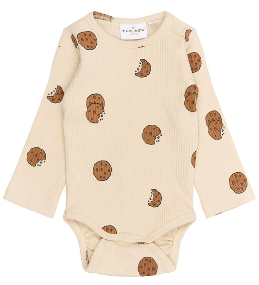 The New Siblings Romper l/s - Rib - TnsbRyan - Gardenia AOP - The New - 68 - Rompers Lange Mouw