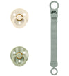 BIBS Colour Cadeauset - Fopspenen/Speenketting - Maat 1 - Sage - BIBS - 0-6 mnd - Fopspenen