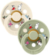BIBS x MOOMIN Colour Fopspenen - Maat 2 - 2-pack - Ivory Mix - BIBS - 6-18 mnd - Fopspenen