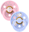 BIBS x MOOMIN Colour Fopspenen - Maat 1 - 2-pack - Baby Pink Mix - BIBS - 0-6 mnd - Fopspenen