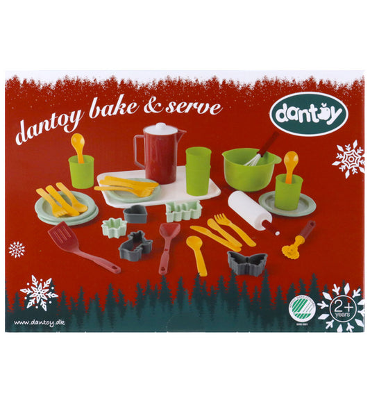 Dantoy Bak- en serveerset - Kerstmis - 35 Onderdelen - Dantoy - OneSize - Speelgoedeten