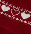 Name It Kerstmuts - Gebreid - NmnRismas - Jester Red/Hearts - Name It - 49-50 cm - Kerstmutsen
