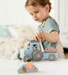 Done by Deer Tractor - Hout - Dotti - Tiny Farm - Blauw - Done by Deer - OneSize - Tractors