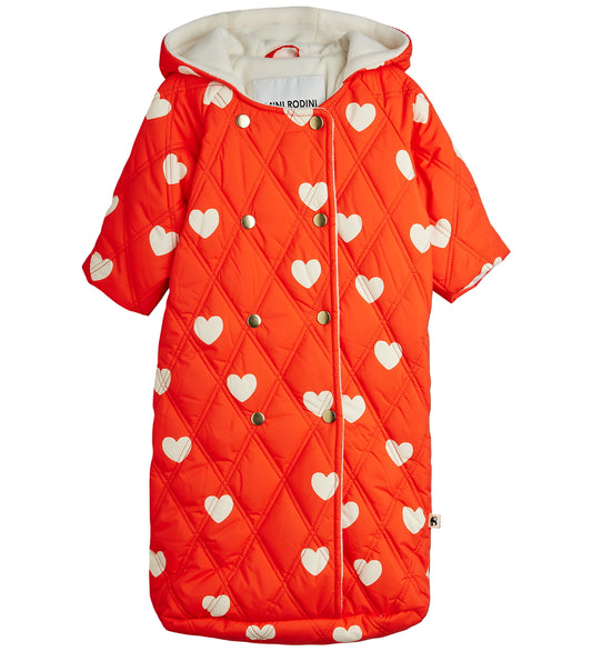 Mini Rodini Voetenzak - Gewatteerd - Hearts - 80 cm - Rood - Mini Rodini - OneSize - Voetenzakken