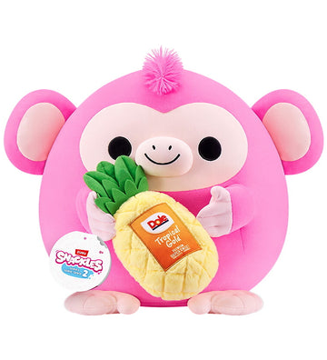 Snackles Knuffel - 25 cm - Apenolie m. Ananassen - SNACKLES - OneSize - Knuffels