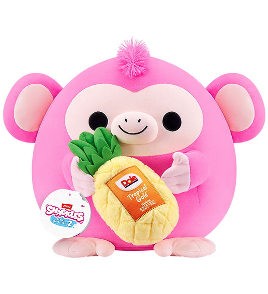 Snackles Knuffel - 25 cm - Apenolie m. Ananassen - SNACKLES - OneSize - Knuffels