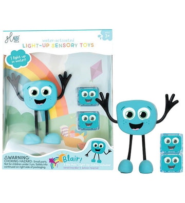 Glo Pals Figuur/Zintuiglijke kubussen m. Licht - Blair - Blauw - Glo Pals - OneSize - Badspeelgoed