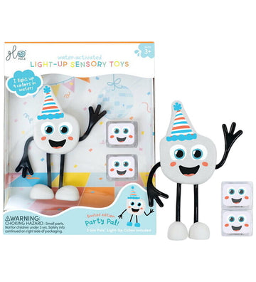 Glo Pals Figuur/Sensorische Kubussen m. Licht - Party Pal - Wit - Glo Pals - OneSize - Badspeelgoed