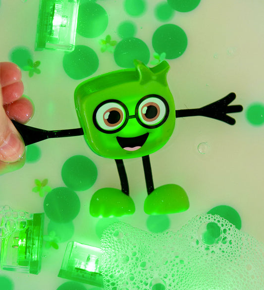 Glo Pals Figuur/Sensorische kubussen m. Licht - Pippa - Groen - Glo Pals - OneSize - Badspeelgoed