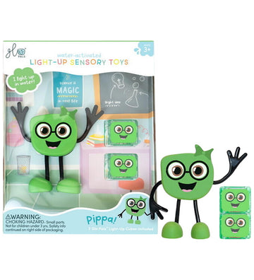 Glo Pals Figuur/Zintuiglijke kubussen m. Licht - Pippa - Groen - Glo Pals - OneSize - Badspeelgoed