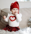Hust and Claire Kerstmuts - HCFiliz - Teaberry m. Harten - Hust and Claire - 1-2 jaar (80-92) - Kerstmutsen