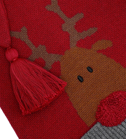 Hust and Claire Kerstmuts - HCFiliz - Neus - Teaberry m. Rendier - Hust and Claire - 3-5 jaar (98-110) - Kerstmutsen