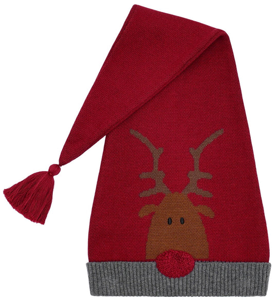 Hust and Claire Kerstmuts - HCFiliz - Neus - Teaberry m. Rendier - Hust and Claire - 3-5 jaar (98-110) - Kerstmutsen