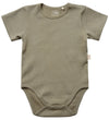 Sofie Schnoor Romper l/s - Rib - Dusty Green - Sofie Schnoor - 1 jaar (80) - Rompers Korte Mouw