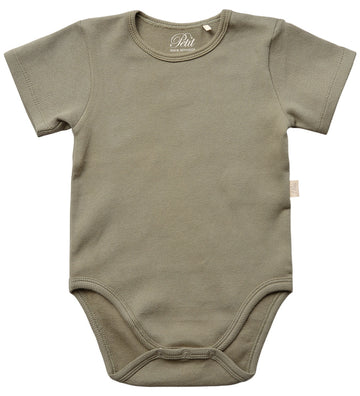 Sofie Schnoor Romper l/s - Rib - Dusty Green - Sofie Schnoor - 1 jaar (80) - Rompers Korte Mouw