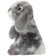 Living Nature Knuffel - 18x14 cm - Zittend Konijn - Grijs - Living Nature - OneSize - Knuffels