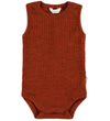 Joha Romper mouwloos - Wol - Rib - Rust - Joha - 100 - Rompers Mouwloos