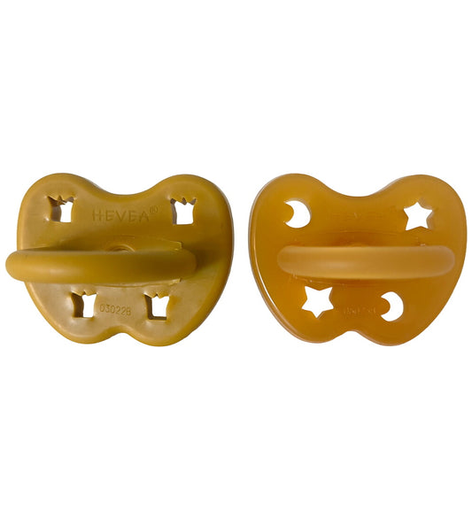 Hevea Fopspenen - 3-36 mnd. - 2-pack - Natuurlijk Rubber - Amber - Hevea - 3-36 mnd - Fopspenen