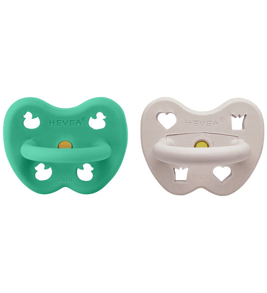 Hevea Fopspenen - 3-36 mnd. - 2-pack - Natuurlijk Rubber - Green - Hevea - 3-36 mnd - Fopspenen