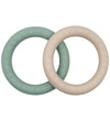 Hevea Bijtring - 2-pack - Zand & Zeeschuim Blue - Hevea - OneSize - Bijtringen