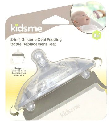 KidsMe flessenspeen - Silicone - 2-in-1 voersysteem - KidsMe - OneSize - Flessenspenen