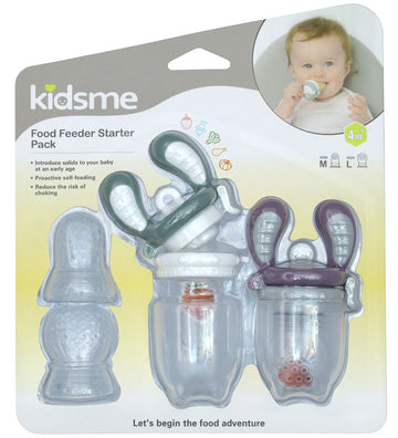 KidsMe Voedselvoeders - 2-pack - Startpakket - M/L - Grey/Plum - KidsMe - OneSize - Food Feeders