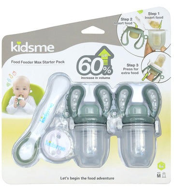 KidsMe Voedselvoeders - 2-pack - Startpakket - Medium+ - Grijs - KidsMe - OneSize - Food Feeders
