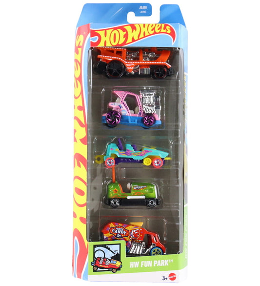 Hot Wheels Auto's - 5-pack - HW Fun Park - Hot Wheels - OneSize - Auto´s