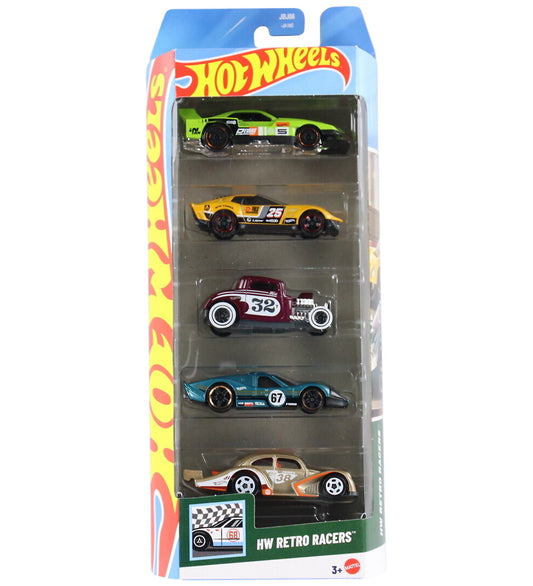 Hot Wheels Auto's - 5-pack - HW Retro Racers - Hot Wheels - OneSize - Auto´s