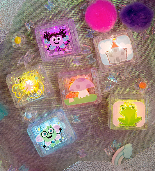 Glo Pals Sensorische kubussen m. Licht - 6 st. - Fantastisch Fai - Glo Pals - OneSize - Activiteitenspeelgoed