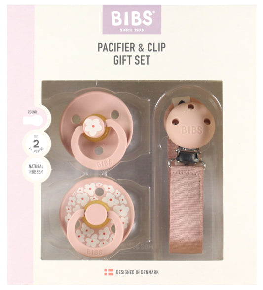 BIBS Colour Cadeauset - Fopspenen/Speenketting - Maat 2 - Blush - BIBS - 6-18 mnd - Fopspenen