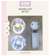 BIBS Colour Cadeauset - Fopspenen/Speenketting - Maat 2 - Dusty  - BIBS - 6-18 mnd - Fopspenen