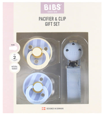 BIBS Colour Cadeauset - Fopspenen/Speenketting - Maat 2 - Dusty  - BIBS - 6-18 mnd - Fopspenen