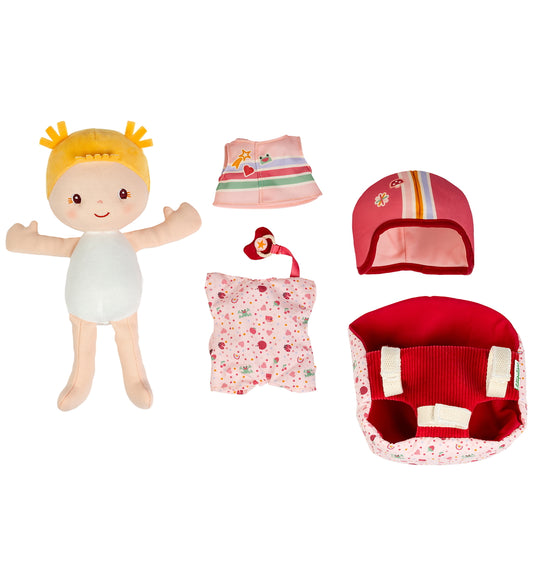 Lilliputiens Pop m. Fietsstoeltje - Baby Lena - Lilliputiens - OneSize - Poppen