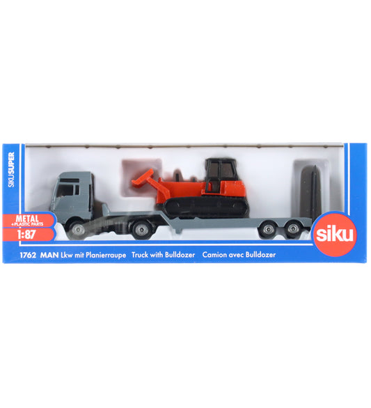 Siku Vrachtwagen - MAN Truck m. Bulldozer - 1:87 - 1762 - Siku - OneSize - Auto´s
