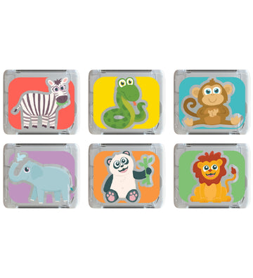 Glo Pals Sensorische kubussen m. Licht - 6 st. - Gek Zoo - Glo Pals - OneSize - Activiteitenspeelgoed