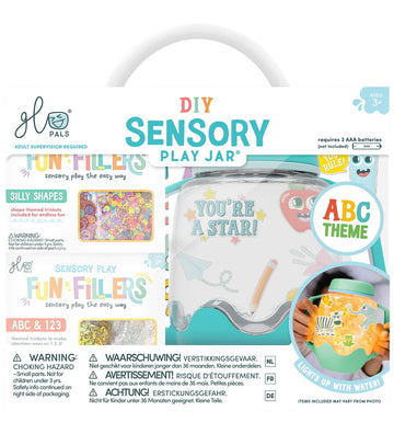 Glo Pals Sensorische pot m. Licht + Accessoires - Cadeauset - AB - Glo Pals - OneSize - Activiteitenspeelgoed