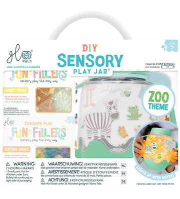 Glo Pals Sensorische pot m. Licht + Accessoires - Cadeauset - Zo - Glo Pals - OneSize - Activiteitenspeelgoed