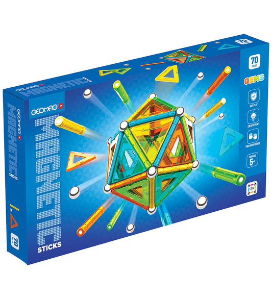 Geomag Magneetset - Sticks - 70 Onderdelen - Geomag - OneSize - Magnetisch speelgoed