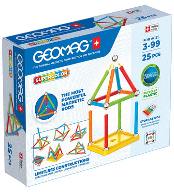Geomag Magneetset - Supercolor - 25 Onderdelen - Geomag - OneSize - Magnetisch speelgoed