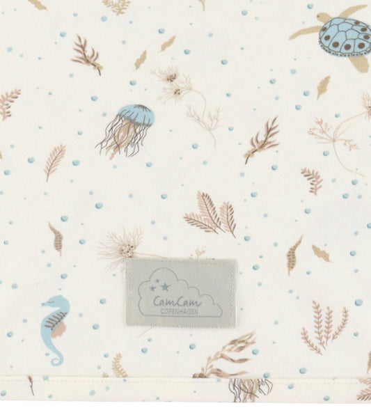 Cam Cam Wikkeldoek - Jersey - 80x80 cm - Sea Garden - Cam Cam - OneSize - Wikkeldoeken