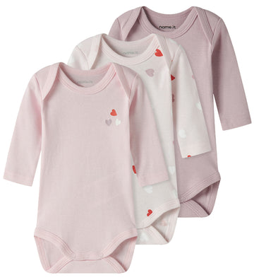 Name It Romper l/s - Noos - 3-pack - Carinaria/Ballery - Name It - 1½ jaar (86) - Rompers Lange Mouw