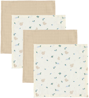 Cam Cam Washanden - Mousseline - 4-pack - Bosbessen - Cam Cam - OneSize - Washandjes