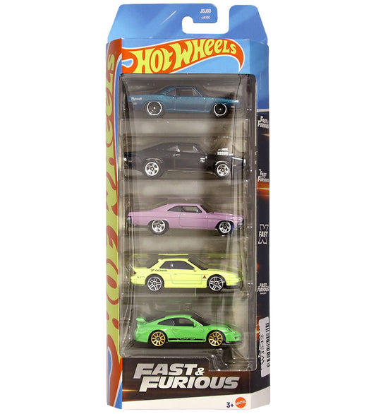 Hot Wheels Auto's - 5-pack - Fast & Woedend - Hot Wheels - OneSize - Auto´s
