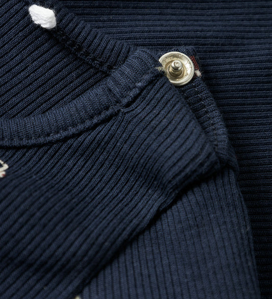 Name It Romper l/s - Rib - NbmThue - Navy Blazer - Name It - 50 - Rompers Lange Mouw