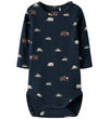 Name It Romper l/s - Rib - NbmThue - Navy Blazer - Name It - 50 - Rompers Lange Mouw