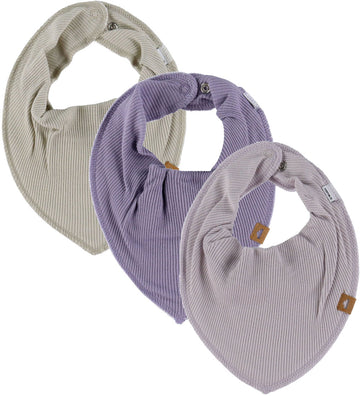 Name It Kwijlslabbetje - 3-pack - NbfYvette - Rib - Puimsteen St - Name It - OneSize - Kwijlsjaaltjes