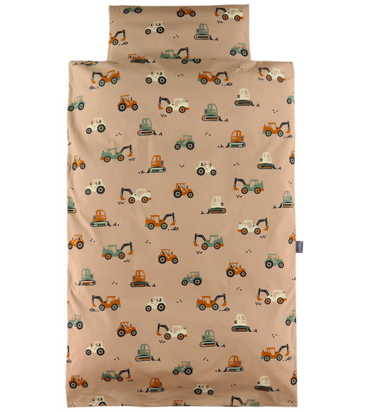 Nørgaard Madsens Beddengoed - Poplin - Baby - Zand m. Machines - Nørgaard Madsens - Baby - Beddengoed - Baby
